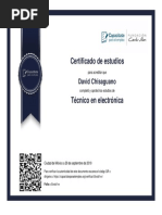 Certificado Tecnico en Electronica