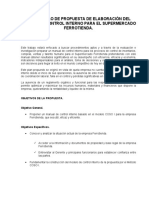 Desarrollo de Propuesta de Elaboración Del Manual de Control Interno para El Supermercado Ferrotienda