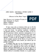 Mario Vargas Llosa Jose Maria Arguedas Entre Sapos y Halcones