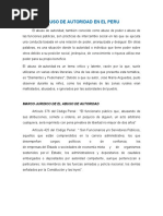 Abuso de Autoridad en El Peru