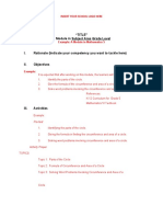 "Title" A Module in Subject Area Grade Level