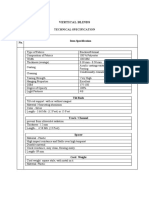 Vertical Blinds: S. No. Item Specification