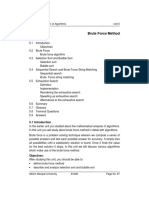 Unit 5 Brute Force Method: Structure