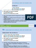 Simple Present and Continuous, Action and Nonaction Verbs