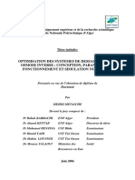 OPTIMISATION DES SYSTEMES DE DESSALEMENT PAR OSMOSE INVERSE Par METAICHE MEHDI