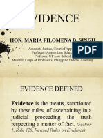 Evidence: Hon. Maria Filomena D. Singh