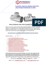 Quality Oriented and ISO Approved Stainless Steel 904L Buttweld Pipe Fittings Manufacturer in India