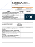 Checklist Auditoria Iso 9001 2015