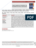 Semi Solid Dosage Forms Manufacturing: Tools, Critical Process Parameters, Strategies, Optimization and Recent Advances