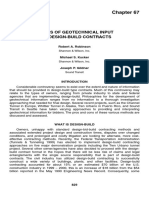 Levels of Geotechnical Input For Design - Build Contratcs