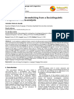 Understanding Code-Switching From A Sociolinguistic Perspective: A Meta-Analysis