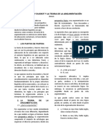 Sintesis Anscombre y Ducrot y La Teoria de La Argumentacion