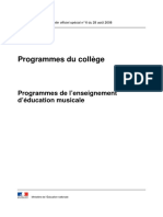 Programme Musique General 2008