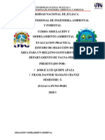 UBICACION DE UN RELLENO SANITARIO PARA EL DEPARTAMENTO DE TACNA Evaluacion Practica PDF