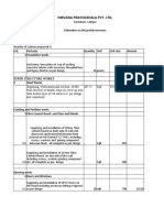 Nirvana Prayogshala Pvt. LTD.: Estimation On MS Prefab Structure