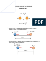 EJERCICIOS DE LA LEY DE COULOMB Física Séptimo