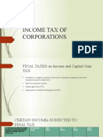 Income Tax of Corporations