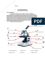 Pre-Laboratory Activity 1 The Compound Microscope Pre-Lab Questions