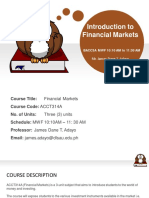 Module 1 Importance and Introduction To Financial Markets