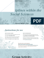 The Disciplines Within The Social Sciences