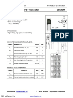 Isc N-Channel MOSFET Transistor 2SK1011: INCHANGE Semiconductor Product Specification