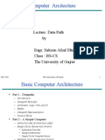 Computer Arcitecture: Lecture Data Path by Engr. Saleem Afzal Dhillu Class: BS-CS The University of Gujrat