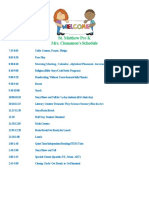 Cinnamon Pre-K Schedule