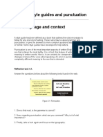 Unit 4 .-Style Guides and Punctuation 4.1. Language and Context