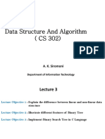 Data Structure and Algorithm (CS 302) : A. K. Siromoni