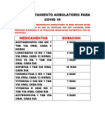 Kit de Tratamiento Ambulatorio para Covid 19