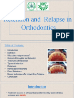 Retention and Relapse in Orthodontics