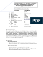 Silabo de Topografia I Ic - 241 Minas I. Datos Generales: Universidad Nacional de San Cristóbal de Huamanga