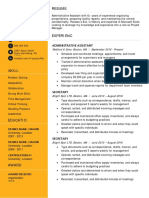 Clean Resume Template Gold