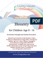 Living Values Education Rainbow Booklet Activity Children 8 14 Honesty