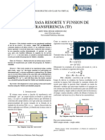 Reporte Masa Resorte y Sistema de Transferencia de Funcion PDF