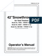 Toro WheelHorse Snow Blower Manual Model 79262 For 260 Series