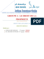 GROUPE 1 - Le Droit de La Propriété