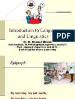 Introductionto Languageand Linguistics