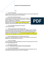 Collection of CAST Project Management FG IV Questions (December 2019)