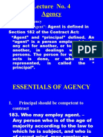 Lecture No. 4 Agency: Meaning of Agency Definition of "Agent"