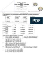 1st Quarterly Assessment-English 8-S.y 2019