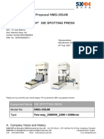 Proposal HMG-350JM SXKH Die Spotting Press