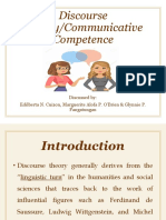 Discourse Theory/Communicative Competence