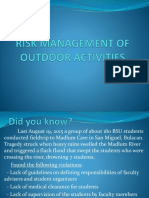 PE Risk Management of Outdoor Activities