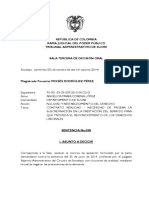 ANGELICA CORENA VS DPTO DE SUCRE Contrato Realidad - No Se Probó Subordinación