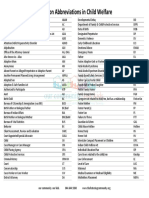 Child Welfare Abbreviations