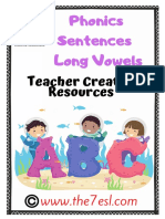 Phonics - Sentences - Long Vowels