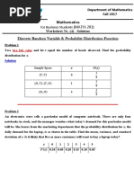 Worksheet # 4 - Solution