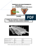 POE Cambio de Cadena y Bandejas de Apron Feeder de Chancadora Primaria