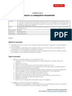 Company Policy - Misconduct & Consequence Management